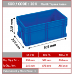 20K PLASTİK TAŞIMA KASASI