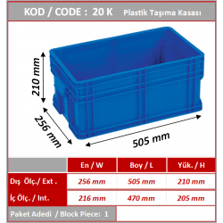 20K PLASTİK TAŞIMA KASASI