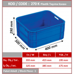270K PLASTİK TAŞIMA KASASI