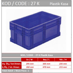 27K PLASTİK TAŞIMA KASASI