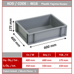 4616 PLASTİK TAŞIMA KASASI