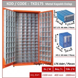 TKD175 Plastik Çekmeceli Tek Yönlü Metal Dolap