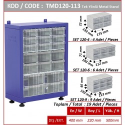 TMD120-113 Plastik Çekmeceli Tek Yönlü Metal Dolap