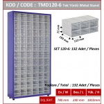 TMD120-6 Plastik Çekmeceli Tek Yönlü Metal Dolap