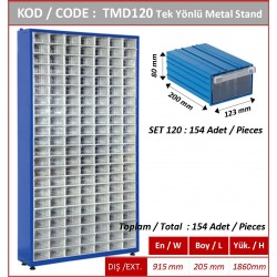 TMD120 Plastik Çekmeceli Tek Yönlü Metal Dolap