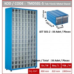 TMD501S Plastik Çekmeceli Tek Yönlü Metal Dolap