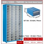 TMD501 Plastik Çekmeceli Tek Yönlü Metal Dolap