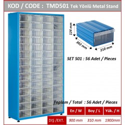 TMD501 Plastik Çekmeceli Tek Yönlü Metal Dolap