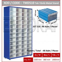 TMD510 Plastik Çekmeceli Tek Yönlü Metal Dolap