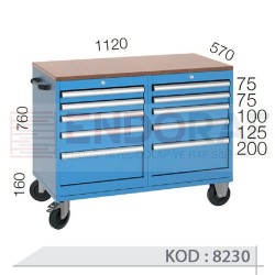 8230 KODLU 10 ÇEKMECELİ ÇALIŞMA ARABASI