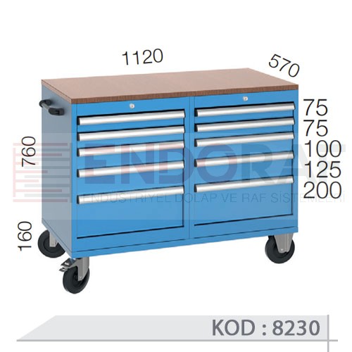8230 KODLU 10 ÇEKMECELİ ÇALIŞMA ARABASI 8230 KODLU 10 ÇEKMECELİ ÇALIŞMA ARABASI