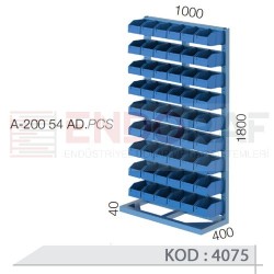 4075 KODLU 54 KUTULU SABİT TEK YÖNLÜ AVADANLIK STANDI