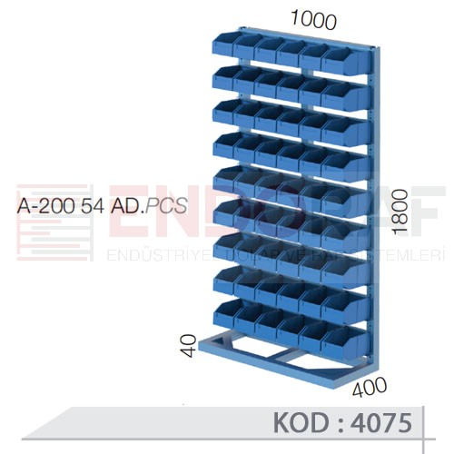 4075 KODLU 54 KUTULU SABİT TEK YÖNLÜ AVADANLIK STANDI
