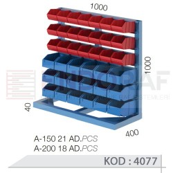 4077 KODLU 36 KUTULU SABİT TEK YÖNLÜ AVADANLIK STANDI