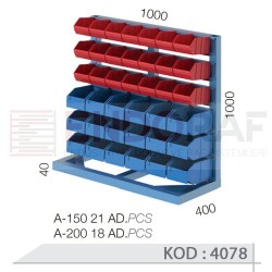 4078 KODLU 39 KUTULU SABİT TEK YÖNLÜ AVADANLIK STANDI