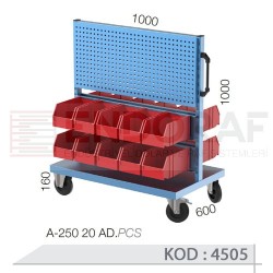 4505 KODLU ASKI PANOLU TEKERLEKLİ ÇİFT YÖNLÜ AVADANLIK STANDI