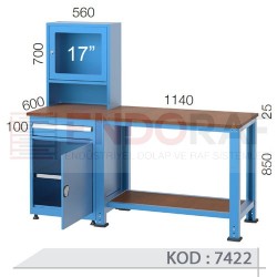 7422 KODLU TEK ÇEKMECELİ BİLGİSAYAR KABİNİ VE ÇALIŞMA MASASI 