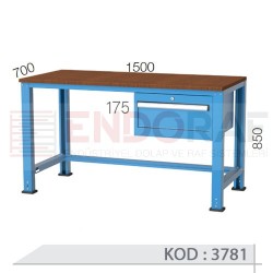 3781 KODLU TEK ÇEKMECELİ ORTA TİP ÇALIŞMA TEZGAHI