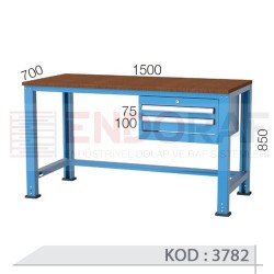 3782 KODLU 2 ÇEKMECELİ ORTA TİP ÇALIŞMA TEZGAHI
