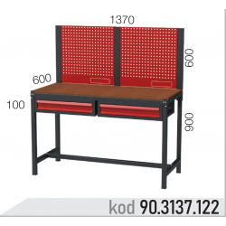 903137122 KODLU  ASKI PANOLU 2 ÇEKMECELİ ORTA BOY ÇALIŞMA TEZGAHI