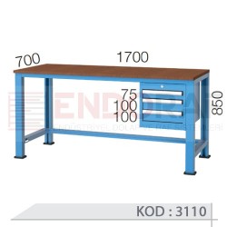 3110 KODLU 3 ÇEKMECELİ ÇALIŞMA TEZGAHI