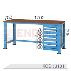 3131 KODLU 6 ÇEKMECELİ ÇALIŞMA TEZGAHI