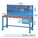 3315 KODLU 2 ÇEKMECELİ PANOLU ÇALIŞMA TEZGAHI