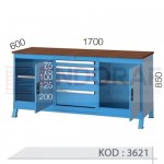 3621 KODLU 5 ÇEKMECELİ 2 DOLAPLI KAPILI 3 DOLAPLI ÇALIŞMA TEZGAHI