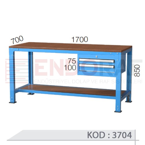 3704 KODLU 2 ÇEKMECELİ RAFLI ÇALIŞMA TEZGAHI 3704 KODLU 2 ÇEKMECELİ RAFLI ÇALIŞMA TEZGAHI
