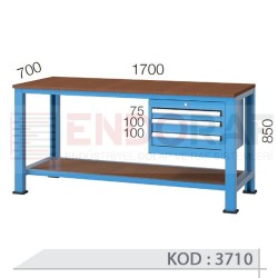 3710 KODLU 3 ÇEKMECELİ ÇALIŞMA TEZGAHI