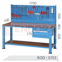 3755 KODLU 1 ÇEKMECELİ ASKI PANOLU ÇALIŞMA TEZGAHI
