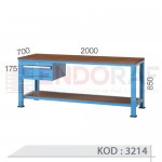 3214 KODLU 1 ÇEKMECELİ ÇALIŞMA TEZGAHI