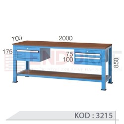3215 KODLU 3 ÇEKMECELİ ÇALIŞMA TEZGAHI
