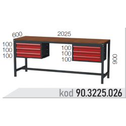 903225026  KODLU 6 ÇEKMECELİ ÇALIŞMA TEZGAHI