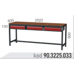 903225033  KODLU 3 ÇEKMECELİ ÇALIŞMA TEZGAHI