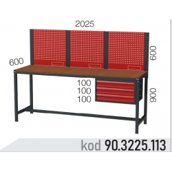 903225113 KODLU  ASKI PANOLU 3 ÇEKMECELİ ÇALIŞMA TEZGAHI
