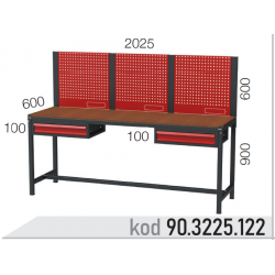 903225122 KODLU  ASKI PANOLU 2 ÇEKMECELİ ÇALIŞMA TEZGAHI