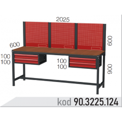 903225124 KODLU  ASKI PANOLU 4 ÇEKMECELİ ÇALIŞMA TEZGAHI