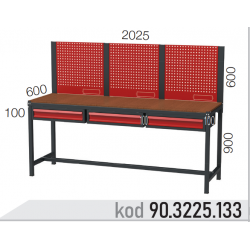 903225133 KODLU  ASKI PANOLU 3 ÇEKMECELİ ÇALIŞMA TEZGAHI