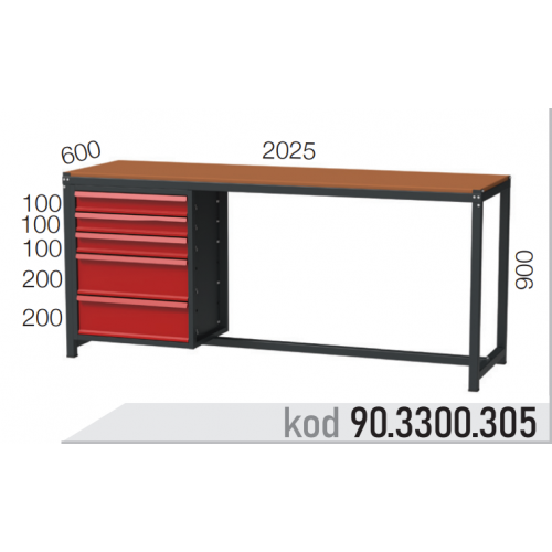 903300305 KODLU 5 ÇEKMECELİ ÇALIŞMA TEZGAHI 903300305 KODLU 5 ÇEKMECELİ ÇALIŞMA TEZGAHI