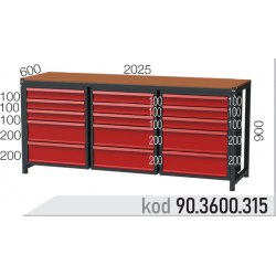 903600315 KODLU  15 ÇEKMECELİ  ÇALIŞMA TEZGAHI