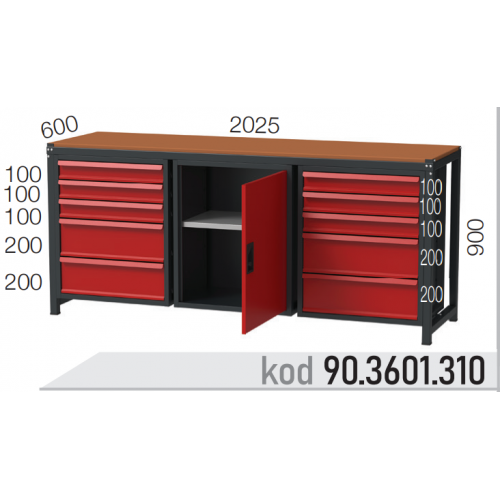 903601310 KODLU 10 ÇEKMECELİ 1 DOLAPLI ÇALIŞMA TEZGAHI 903601310 KODLU 10 ÇEKMECELİ 1 DOLAPLI ÇALIŞMA TEZGAHI