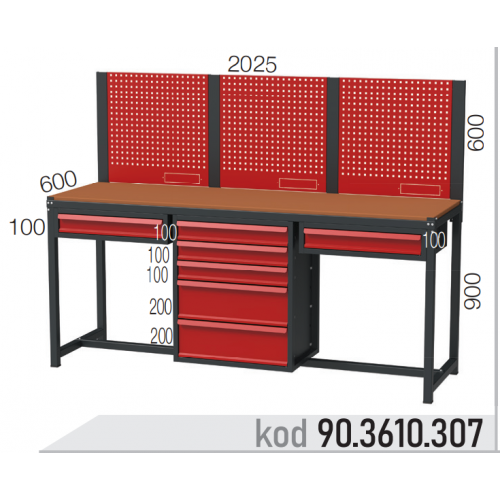 903610307 KODLU ASKI PANOLU 7 ÇEKMECELİ ÇALIŞMA TEZGAHI 903610307 KODLU ASKI PANOLU 7 ÇEKMECELİ ÇALIŞMA TEZGAHI