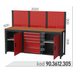 903612305 KODLU ASKI PANOLU 2 DOLAPLI 5 ÇEKMECELİ ÇALIŞMA TEZGAHI