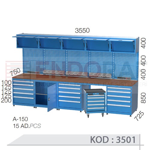 3501 KODLU 15 ÇEKMECELİ KAPAKLI DOLAPLI TAKIM ARABALI AVADANLIK KUTULU DOSYA DOLAPLI ELEKTRİKLİ ASKI PANOLU ÇALIŞMA TEZGAHI 3501 KODLU 15 ÇEKMECELİ KAPAKLI DOLAPLI TAKIM ARABALI AVADANLIK KUTULU DOSYA DOLAPLI ELEKTRİKLİ ASKI PANOLU ÇALIŞMA TEZGAHI