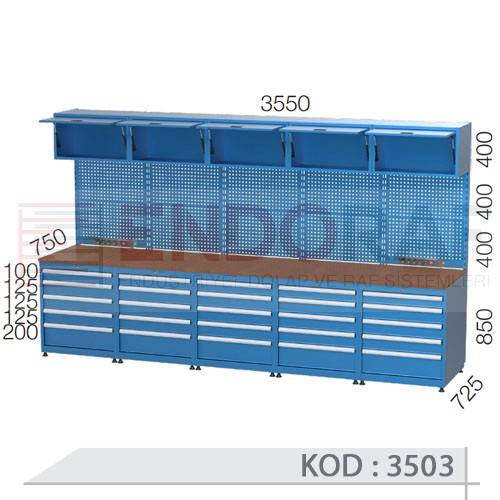 3503 KODLU 25 ÇEKMECELİ DOSYA DOLAPLI ELEKTRİKLİ ASKI PANOLU ÇALIŞMA TEZGAHI 3503 KODLU 25 ÇEKMECELİ DOSYA DOLAPLI ELEKTRİKLİ ASKI PANOLU ÇALIŞMA TEZGAHI