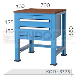 3375 KODLU  2 ÇEKMECELİ ÇALIŞMA TEZGAHI