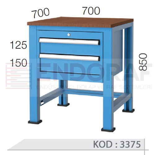 3375 KODLU 2 ÇEKMECELİ ÇALIŞMA TEZGAHI 3375 KODLU 2 ÇEKMECELİ ÇALIŞMA TEZGAHI