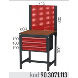 903071113 KODLU  ASKI PANOLU 3 ÇEKMECELİ KISA ÇALIŞMA TEZGAHI