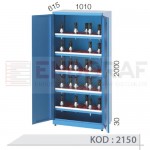 2150 KODLU , 5 ADET HAREKETLİ CNC TUTUCU RAFLI CNC TAKIM DOLABI